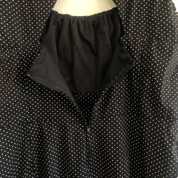 Torrid Black and White Polka Dot Sheath Dress Lace Cap Sleeves - Picture 7 of 7